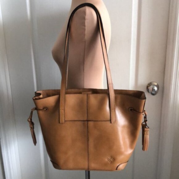 Patricia Nash Kemble Tote Biscuit Brown Tooled Leather Shoulder Handbag - Picture 4 of 13